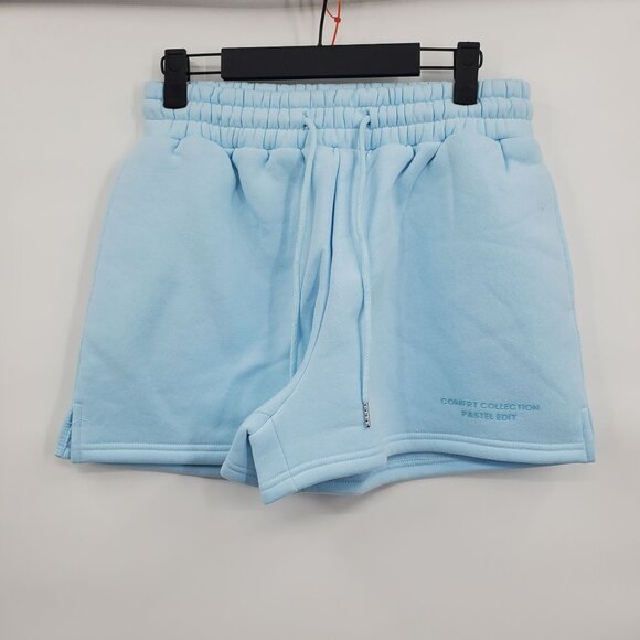Comfrt Pastel Shorts Women Size Medium NWT Hi Waist Limited Edition Baby Blue - Picture 2 of 11